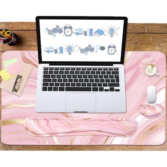 Keyboard Mouse Pad Set, Extended Mouse Pad+Keyboard Wrist Rest Support - Picture 6 of 7